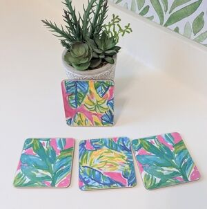 Set Of 4 Handmade Lilly Pulitzer Coasters